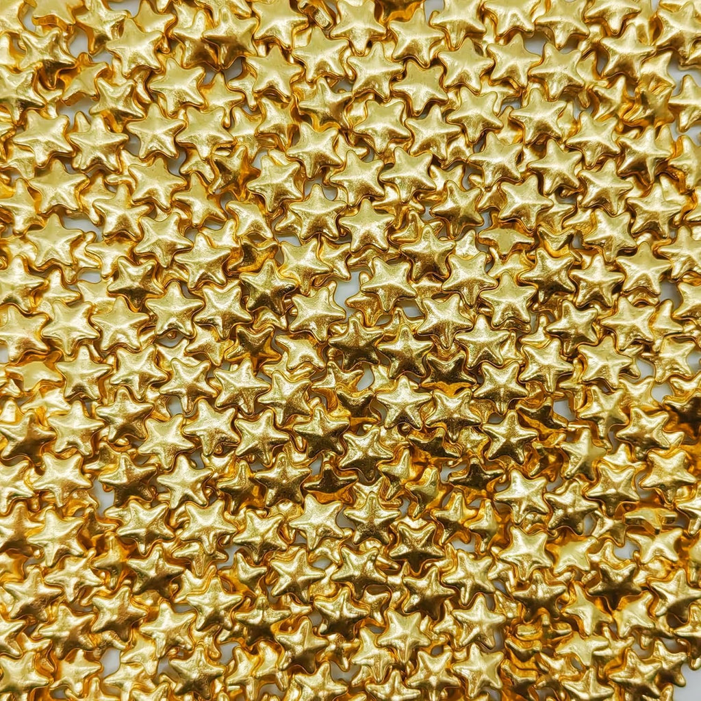 10mm Super Gold Stars Sprinkles Edible Stars Cake Decorating Stars Cake Decorations Cupcake Toppers Cookie Decorating Perfect for Cakes,Cupcakes,Desserts Toppings 3OZ