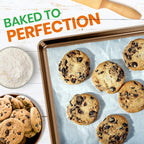 NutriChef 2-Piece Nonstick XL Cookie Sheets for Baking - 22" x 16" Extra Large Carbon Steel Oven Baking Trays - Non Stick Coating, Stackable Baking Pans, NCLGBP28