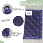 Maison d' Hermine Pot Holders 100% Cotton Heat Resistant Potholders 8" x 8" Hot Pads with Loop BBQ, Cooking, Baking, Grilling, Kitchen, Handling Hot Pans (Pack of 1, Pumpkin Blues)