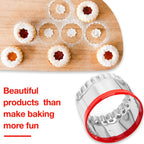 Large Biscuit Cutter 5", Fluted Round Cookie Cutter for Baking, Scalloped Cookie Cutter, Scone Cutter, Coated with Soft PVC for Protection