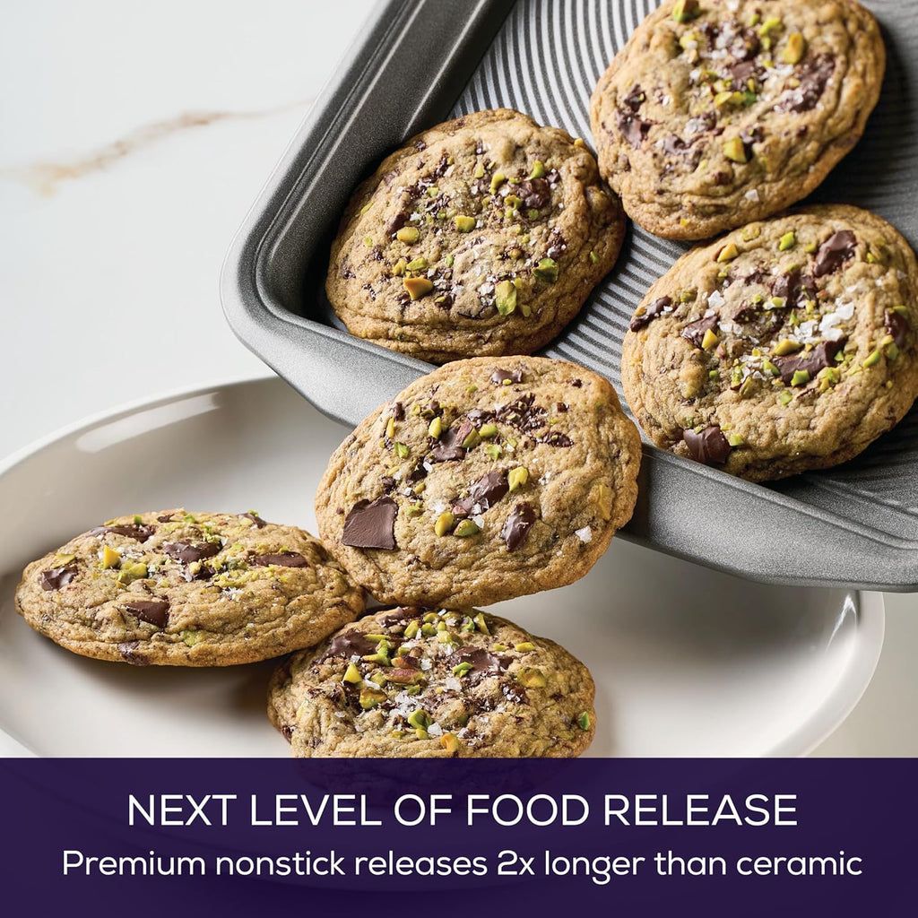 Circulon Nonstick Bakeware Set, Nonstick Cookie Sheet / Baking Sheet - 2 Piece, Gray