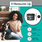 Coffee Gator Coffee Canister, 11oz Airtight Stainless Steel Kitchen Food Storage Container with Date-Tracker, CO2-Release Valve and Scoop for Beans, Grounds, Sugar, Cookies Jars, Tea, Cereal - Red