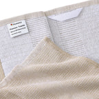 Homaxy Premium Kitchen Towels(18”x 28”, 6 Pack), Large Cotton Kitchen Hand Towels, Flat and Terry Dish Towels, 380 GSM Highly Absorbent Tea Towel Set with Hanging Loop, Khaki