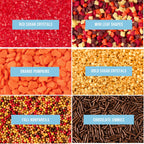 Sweets Indeed Sprinklefetti Fall 6-Cell Sprinkle Jar – 6 Assorted Fall Sprinkles (Pumpkins, Leaves, Sugar Crystals, Nonpareils, Jimmies) | Cupcake & Cake Decorations | 6.45 oz