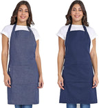 Chef Apron, Recycled Cotton Kitchen Apron with an Adjustable Neck with Long Ties, for cooking, baking