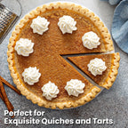 Tart Pan with Removable Bottom,9 Inch 10 Inch Tart and Quiche Pan,Non-stick Round Carbon Steel Deep Fluted Pie Pan with Crust Shaper Ring - Quiche Baking Dish Tart Pans For Baking,Set of 2