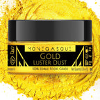 MONÉGASQUE Gold Edible Glitter for Drinks 7g – Edible Glitter for Cakes & Cocktails - Gold Luster Dust for Cocktail, Cake Decorating, Food Decorations Sprinkles Spray - Drink Shimmer Powder