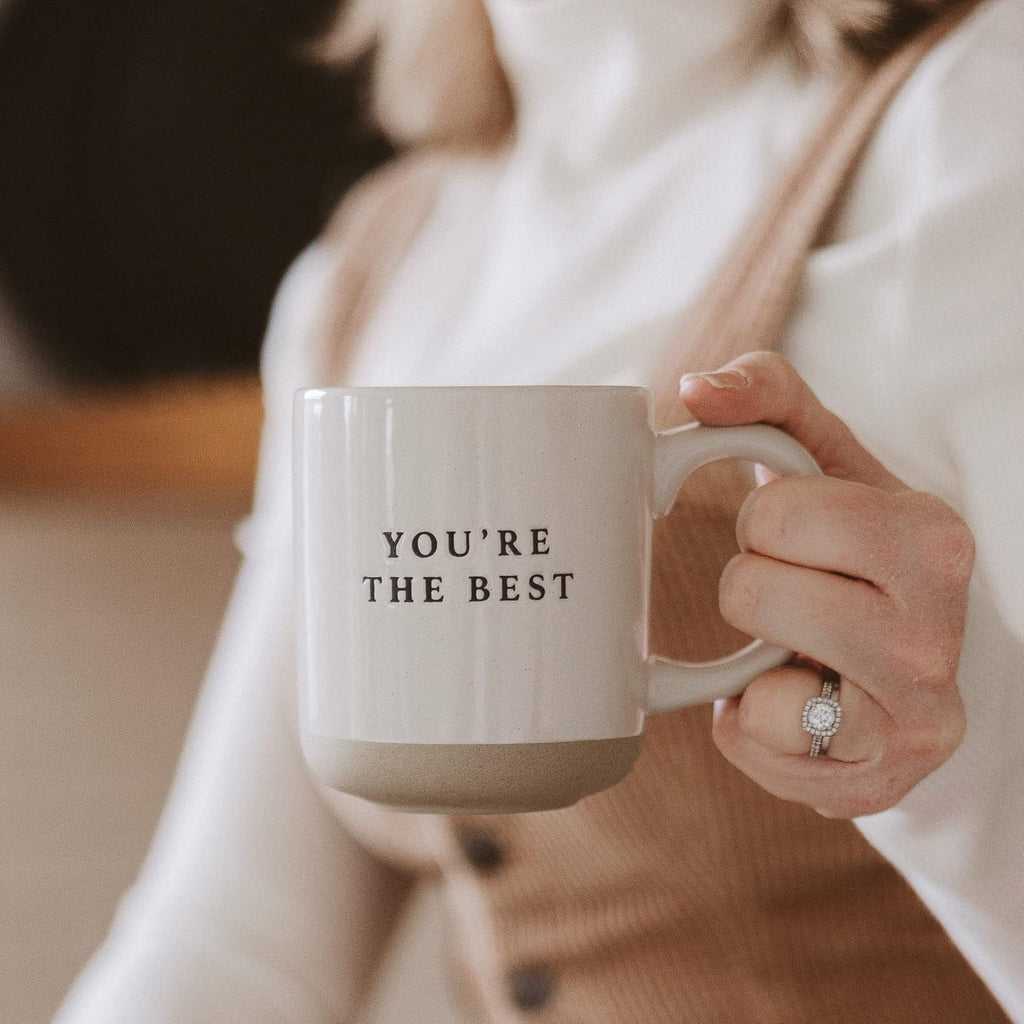 Sweet Water Decor You're The Best Stoneware Coffee Mug | Inspirational Mug | Novelty Coffee Mugs | Microwave & Dishwasher Safe | 14oz Coffee Cup