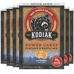Kodiak Cakes Power Cakes Protein Pancake Mix & Waffle Mix - 100% Whole Grain - Blueberry (Pack of 6)
