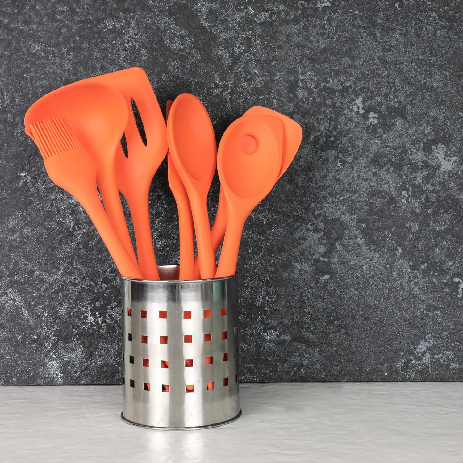 Chef Craft Premium Silicone Basting Brush, 10.25 inch, Orange