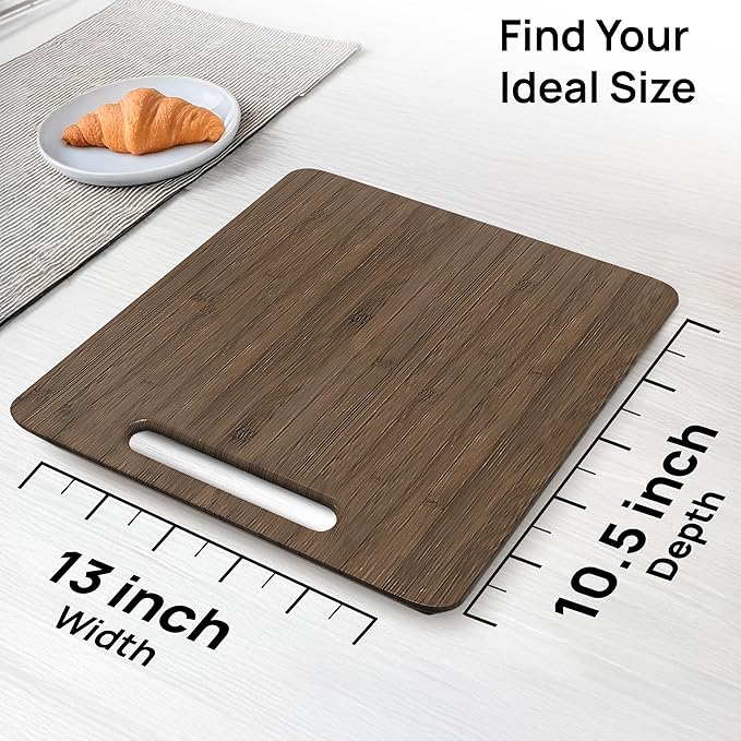 Ibyx Elegant Sliding Tray for Your Coffee Maker & Heavy Kitchen Appliances - Sturdy, Slides Easily from Under The Cabinet (Brown, 13”W x 10.5”D)