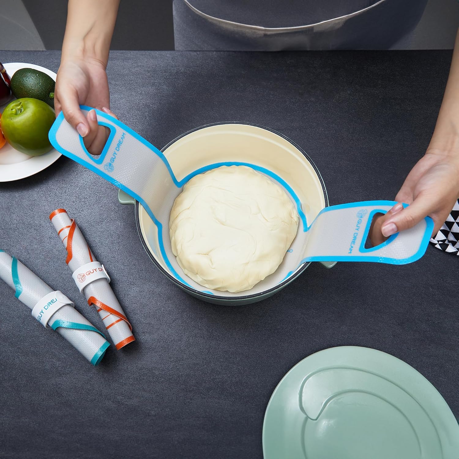 GUYDREMAT Reusable Silicone Bread Sling for Artisan Bread Baking - Easy Lift Tool for Dutch Oven, Heatproof, Non-Stick, Food-Grade Silicone, Perfect for Sourdough, Bagels, and Rolls