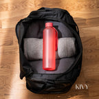 KIVY Slim Water Bottle 32oz [Lightweight & Shatterproof] - Reusable Tritan Water Bottle - Leak Proof Bottle for Women & Men - Coral Red Water Bottle BPA Free