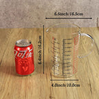 Glass Measuring Cup-[Insulated handle | V-Shaped Spout]-Made of High Borosilicate Glass Measuring Cup for Kitchen or Restaurant, Easy to Read, 1000 ML (32 Oz, 4 Cup)