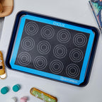 GUY DREAM Perforated Silicone Baking Mat 11-4/5" x 15-3/4" - 2PCs Choux Mat for Baking Cookie - Steaming Mesh For Half Size Cooking Sheet