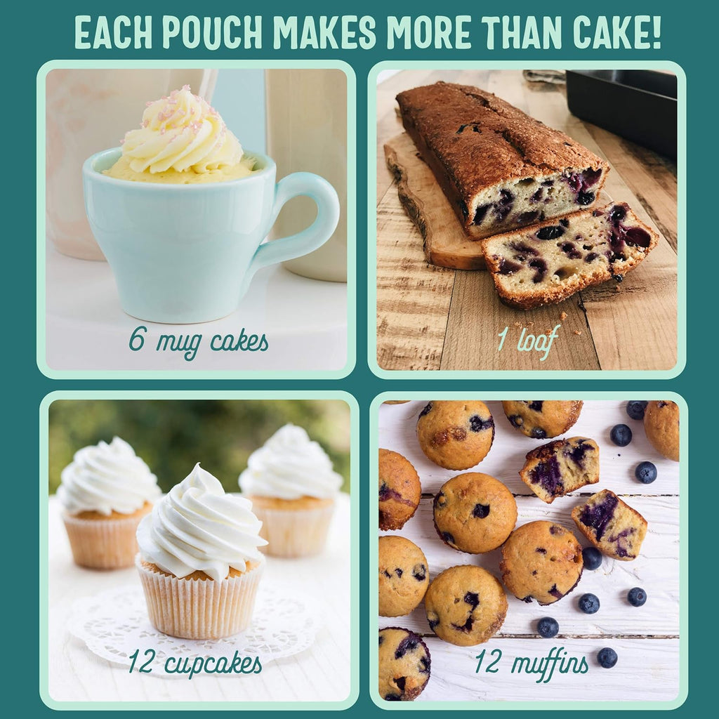 Sweet Logic Keto Baking Mix - Yellow Cake - Gluten-Free - Dairy Free - Diabetic-Friendly - High Protein - Allulose - Stevia - Low Sugar - Low Carb - Quick 20-Minute Prep (1-2G Net Carbs Per Serving)