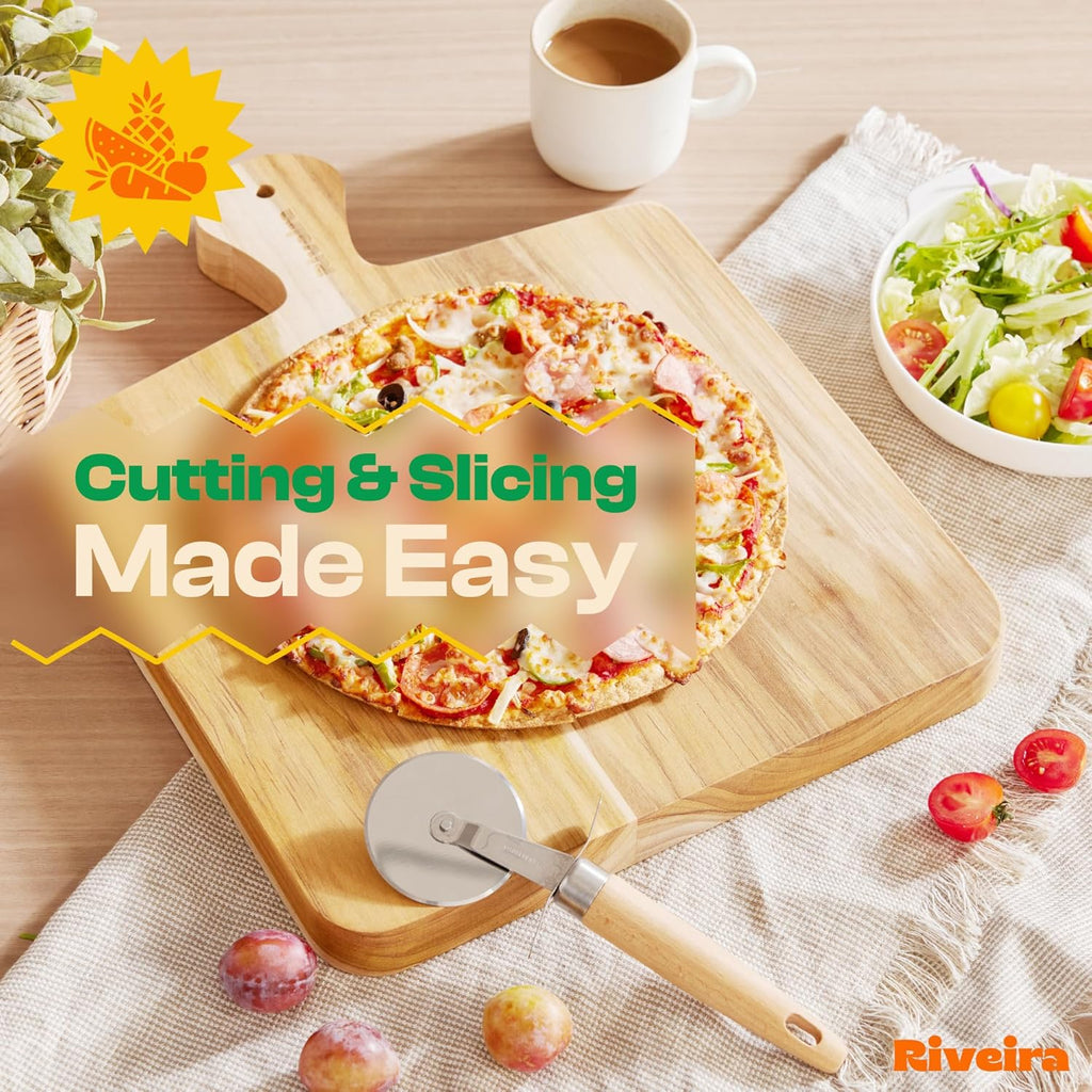 Riveira Teak Wood Cutting Board – Gourmet Teak Grandeur: 17 x 13 Wooden Cutting Board – Natural Wooden Cutting Boards For Kitchen Decorative – Innovative Juice Grooves Teak Wooden Chopping Board