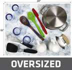 Drymate XL Dish Drying Mat, Oversized (19”x24”), Low-Profile, Super Absorbent, Quick Dry Fabric, Waterproof & Slip-Resistant, for Kitchen Counter, Trimmable, Easy to Clean (USA Made)(Light Blue)