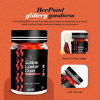 BeePoint Burgundy Edible Luster Dust 15g - Food Grade, Vibrant Color Shimmer Powdered Dust for Drinks, Cocktails, Cake Decorating, Baking, Chocolates, Candy, Sweets, & Cookies - Vegan & Gluten Free