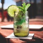 DISCOUNT PROMOS Decorating Mason Jars 12 oz. Set of 10, Bulk Pack - Glass Jars for Overnight Oats, Candies, Fruits, Pickles, Spices, Beverages - Black