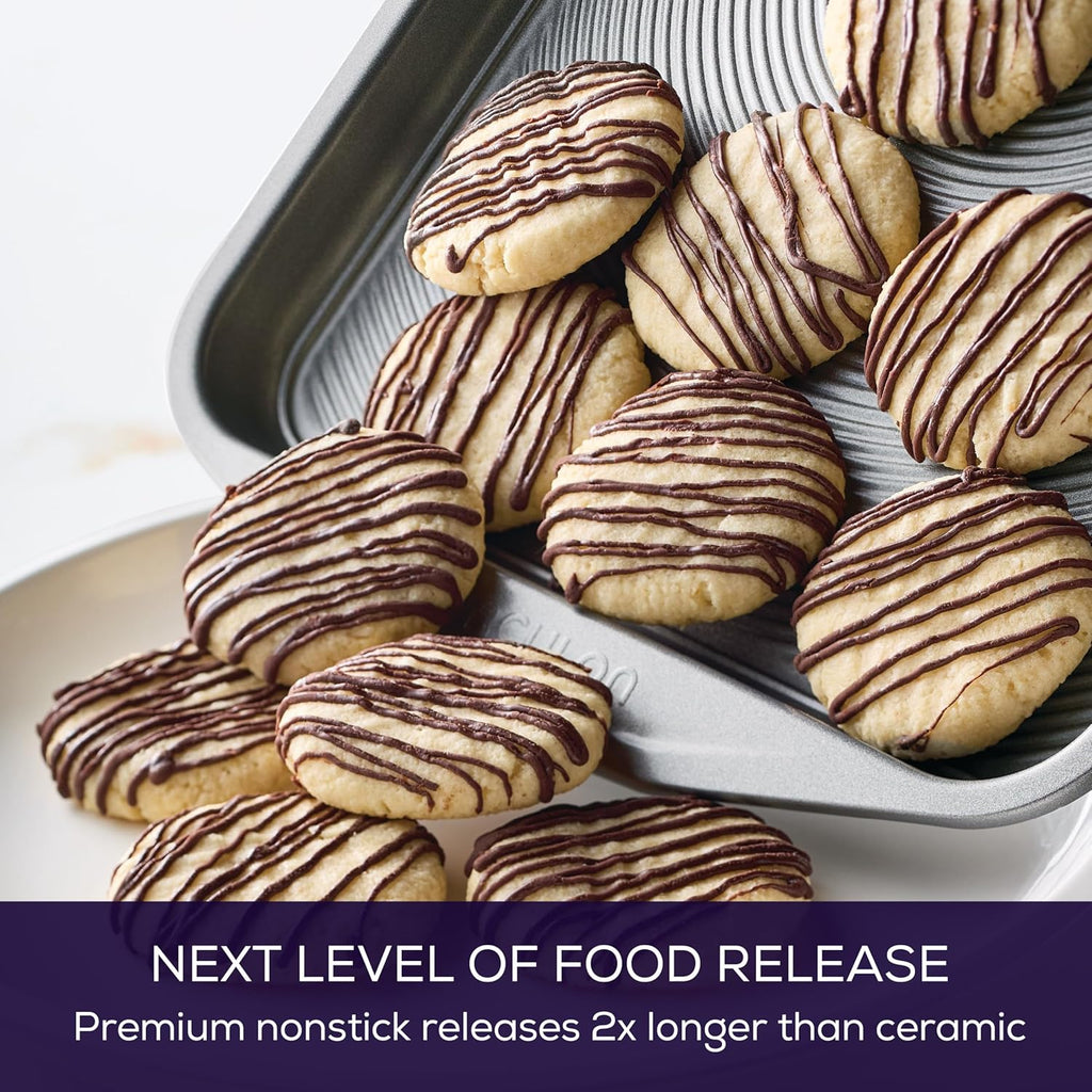 Circulon Total Bakeware Set Nonstick Cookie Baking Sheets, 2 Piece, Gray