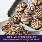 Circulon Total Bakeware Set Nonstick Cookie Baking Sheets, 2 Piece, Gray