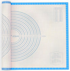 36 * 24 inches Blue, Non-Slip Silicone Baking Sheets - Baking Mat with 0.7mm Thickness - Non-Stick Pastry & Cookie Mat for Kitchen Counter for Rolling Out Dough with Measurements.