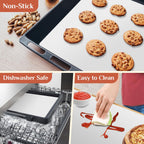 Silicone Baking Mat, 16 IN x 10 FT Free Cutting Baking Sheet,Non-Stick Reusable Dough & Pastry Mat,Non-Slip Silicone Mat Roll for Air Fryer Liner,Freeze Dryer,Oven Baking Pan,Kitchen Counter