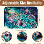 Abstract Mandala Galaxy Star Dish Drying Mat for Kitchen Counter Coffee Mat Hide Stain Absorbent Rubber Backed Dish Drainer Rack Pad Espresso Machine Coffee Bar Accessories 15.7 x 23.6 Inch