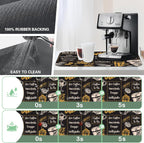 Vintage Coffee Poster Dish Drying Mat,16"X24" Absorbent Fast Dish Drying Mat for Kitchen Counter Pot and Pan, Kitchen Accessories