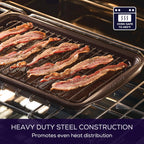 Circulon Nonstick Bakeware Set with Nonstick Cookie Sheet / Baking Sheet and Cooling Rack - 2 Piece, Chocolate Brown