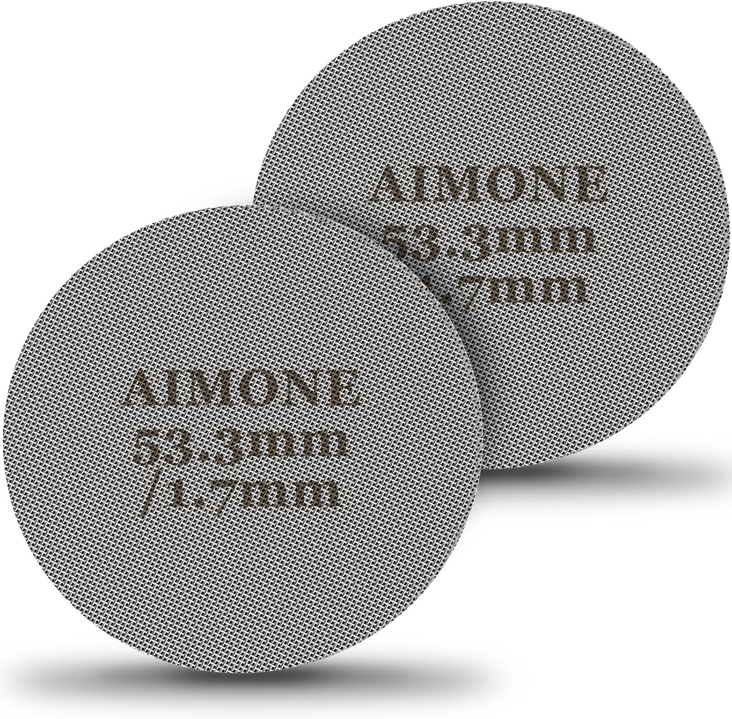 Espresso Puck Screen - Lower Shower Screen Compatible With Espresso Portafilter Filter Basket, Reusable1.7mm Thickness,150μm, 316 Stainless Steel (2, 53.3MM)