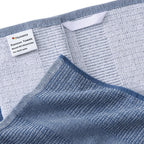 Homaxy Premium Kitchen Towels(18”x 28”, 12 Pack), Large Cotton Kitchen Hand Towels, Flat and Terry Dish Towels, 380 GSM Highly Absorbent Tea Towel Set with Hanging Loop, Navy Blue