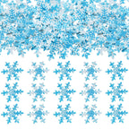 Gyufise 50Pcs Pink Edible Cupcake Cake Toppers Snowflake Cake Decorations for Christmas Winter Frozen Theme Party Supply Decoration Multi