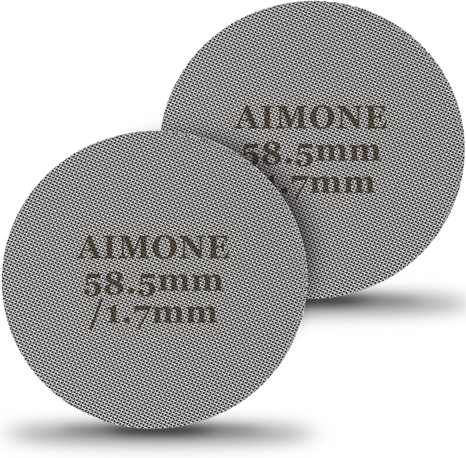 Espresso Puck Screen - Lower Shower Screen Compatible With Espresso Portafilter Filter Basket, Reusable1.7mm Thickness,150μm, 316 Stainless Steel (2, 58.5MM)