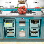 Simple Houseware Stackable Cabinet Basket Drawer Organizer, Turquoise