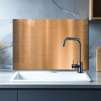 DAIFURONGE Tempered Glass Backsplash For Kitchen Behind Stove, Stove Backsplash Top Cover,Easy to Clean Glass Splashback, Sink Cover Splash Guard, Kitchen Wall Decor (27.56"x19.69"(70x50cm))