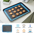 2PCs GUY DREAM Perforated Silicone Baking Mat 11-4/5" x 15-3/4" - Eclair Mat for Baking - Steaming Mesh For Half Size Cooking Sheet - Non-Stick Reusable Oven Liner