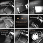 BINO | Stackable Plastic Storage Bins, Medium | THE MYRIAD COLLECTION | Multipurpose Bins | Pantry Organizers And Storage | Home Organization Containers | Clear Plastic Fridge Bin | Freezer Organizer