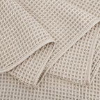 POLYTE Microfiber Oversize Quick Dry Lint Free Bath Towel, 60 x 30 in, 4 Pack (Waffle Weave)