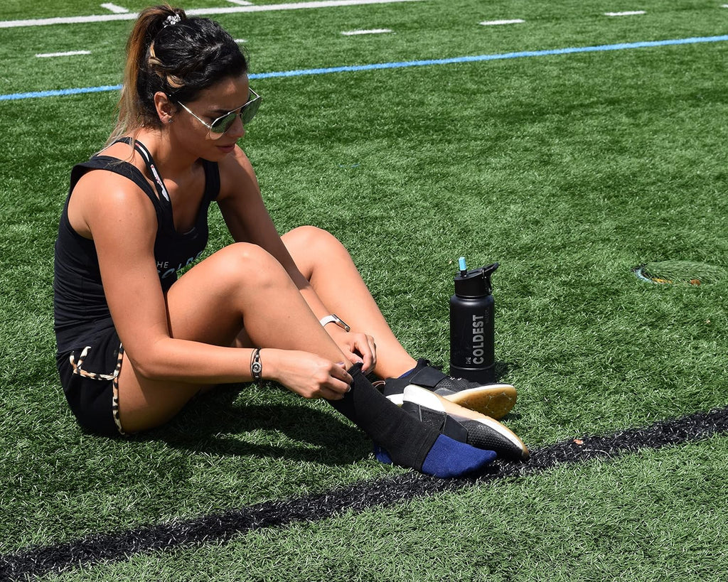 Coldest Insulated Water Bottle with Straw Lid - Stainless Steel Metal Insulated Bottle for Men & Women (Stealth Black, 40 oz)