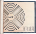 Sapid Extra Thick Silicone Pastry Mat Non-slip with Measurements for Non-stick Silicone Baking Mat Extra Large, Dough Rolling, Pie Crust, Kneading Mats, Countertop, Placement Mats (24" x 36", Gray)