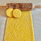 WILD POPPY Embossing Rolling Pin with Flowers Pattern. Dough and Clay Roller for Embossed Cookies and Pottery. Cookie and Ceramic Stamp. Backing Gifts for Women by Algis Crafts