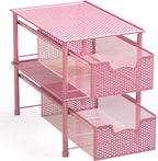 Simple Houseware Stackable Cabinet Basket Drawer Organizer, Pink