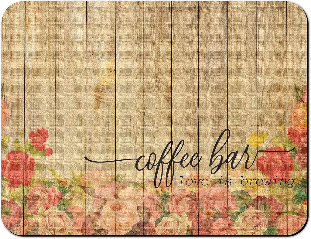 Rubber Dish Drying Mat for Kitchen Counter Large Coffee Bar Washable Quick Home Coffee Pad Fit Under Sink,Bar,Utensils or Stemware (24x18in)