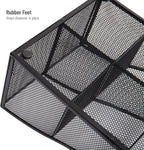Mind Reader Countertop Organizer, Office Breakroom Supply Caddy, Desktop Organizer, Metal Mesh, Black