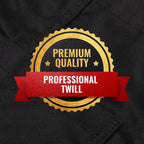 Under NY Sky Cross-Back Deep Black Apron - Durable Twill with Leather Reinforcement and Split-Leg - Adjustable for Men and Women - Pro Chef, Tattoo, Baker, Barista, Bartender, Stylist, Server Aprons