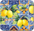 Rubber Dish Drying Mat for Kitchen Counter Large Lemon Washable Quick Home Coffee Pad Fit Under Sink,Bar,Utensils 16x18in