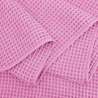 POLYTE Microfiber Oversize Quick Dry Lint Free Bath Towel, 60 x 30 in, 4 Pack (Waffle Weave)